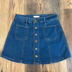 Altar'd State Button Down Mini Skirt